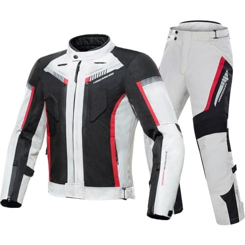 Summer Motorcycle Jacket Chaqueta Moto+Pants Waterproof Motocross Suit Protection Equiment Motorbike Riding Racing Jacket Wen