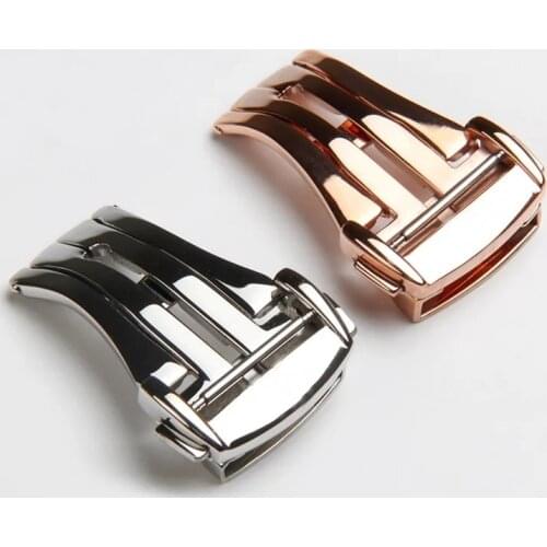 Metal Watchband Clasp For Omega Series Watch 16 18 20mm Leather ClaspWatch Accessories Stainless Steel Folding Deployant Clasp