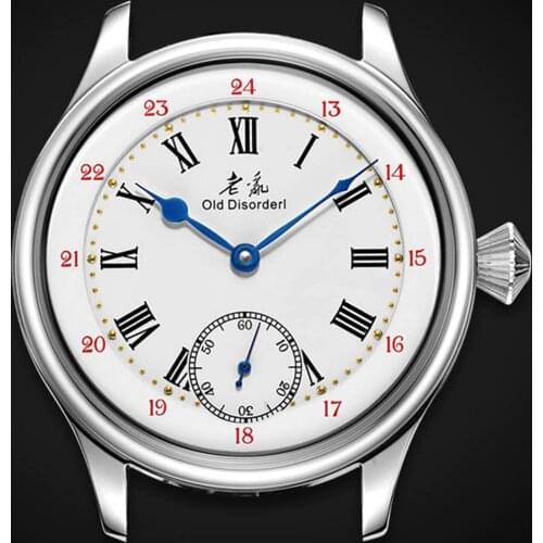 Men Watches 2020 Luxury Shanghai Hand Wind Mechanical Watch Simple Vintage 44mm Stainless Steel Military Wristwatch Reloj Hombre