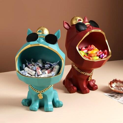 Nordic Light Luxury Creative Big Mouth Dog Ornaments Storage Ornaments Home Decoration Accessories Living Room Decoration Gift