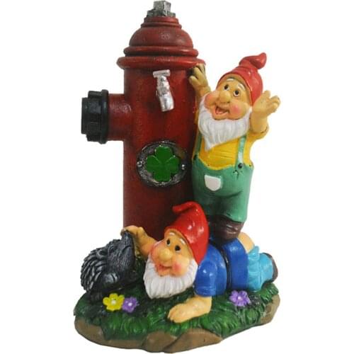 2021 New Gnome Figurine Naughty Outdoor Garden Hydrant Dwarfs Resin Statue Decor Villa Home Figurines Yard & Garden special