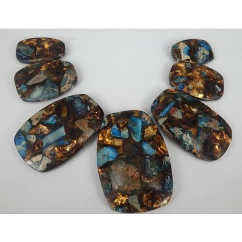 New Brown Sea Ocean Sediment Imperial Emperor Slice Beads Top Drilled Slab Shape Accessories Jewelry Making for Women