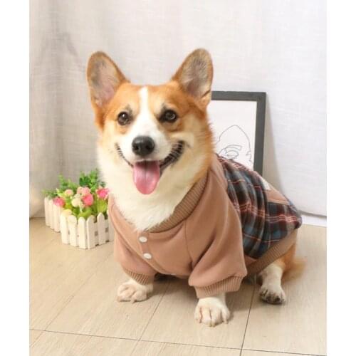 Autumn Winter Corgi Protection Tummy Warm Waterproof Dog Clothes For Short Legs Pet Clothes Bulldog Pug Shiba Inu Costume