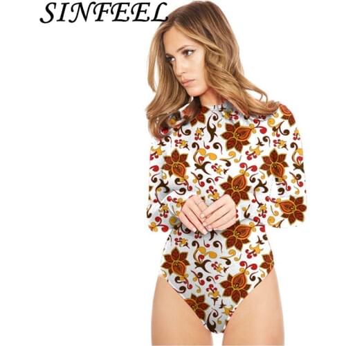 SINFEEL Autumn Bodycon Bodysuits Feminino Mujer Sexy Stretchy Rompers Long Sleeve O Neck Women Body Jumpsuit Top One Piece
