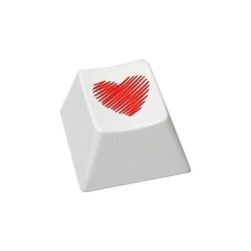 PBT Keycap Cherry Profile1PC Red Love Heart Keycap Suitable for Mechanical Keyboard Installation (MX Switch)