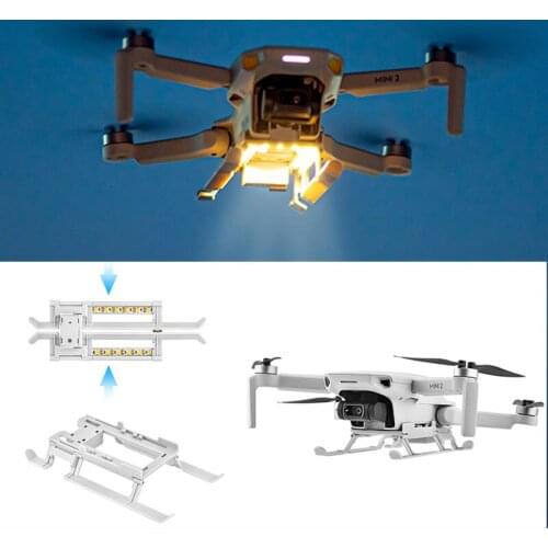 Night Lights Landing Gear For DJI MINI 2 / Mavic Mini Drone Height Extended Long Leg Stand Gimbal Guard Protector Accessories