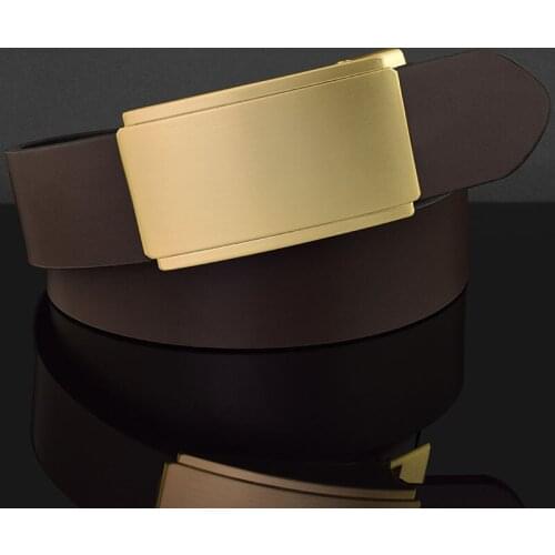 High Quality Coffee Belt Men Luxury Fashion Cowskin Waistband Genuine Leather designer Waist Strap Suit Casual Ceinture Homme