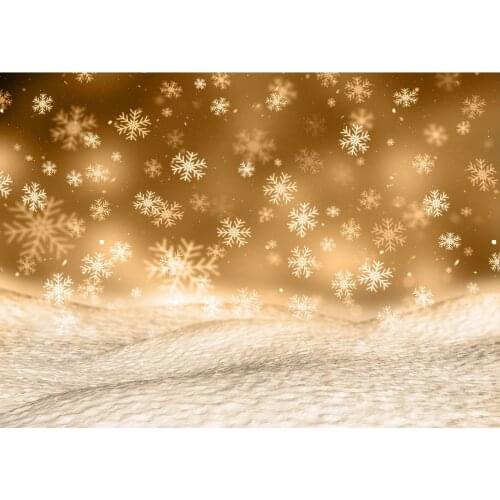 Christmas Snowflake Golden Photographic Background Vinyl Cloth Photo Studio Backdrop for Children Baby Toy Photography Props