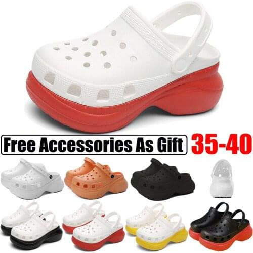 Similarfree Clogs Women Shoes EVA Lightweight 7CM High Heels Sandals Shoes For Women 2021 Summer Slippers Clog Size 35-40