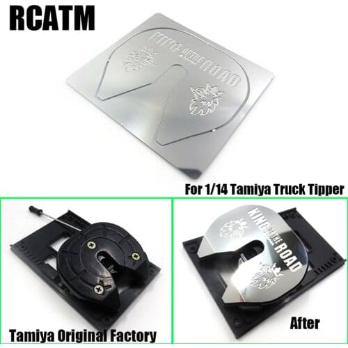 Coupler Grinding Disc Metal Decorative Board for 1/14 Tamiya RC Truck Trailer Tipper Scania Benz Actros Acros MAN Volvo