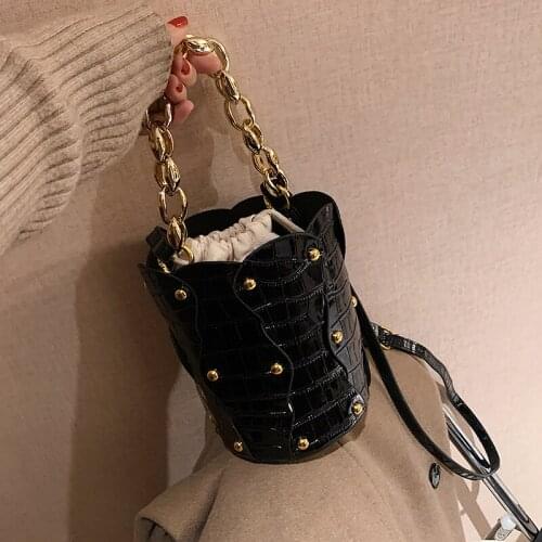 Pattern Tote Bucket bag 2021 New High-quality PU Leather Womens Designer Handbag Vintage Shoulder Messenger Bag