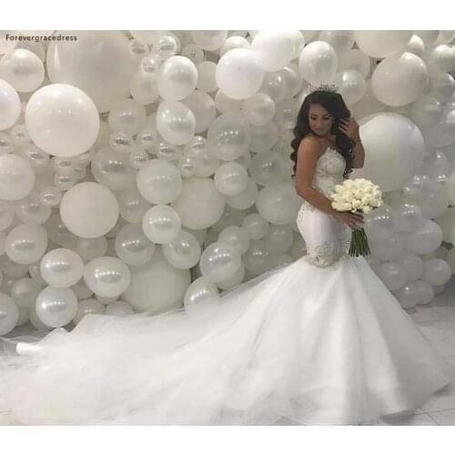 High Quality Mermaid Wedding Dresses 2019 Sweetheart Beading Country Garden Formal Bride Bridal Gowns Plus Size Custom Made