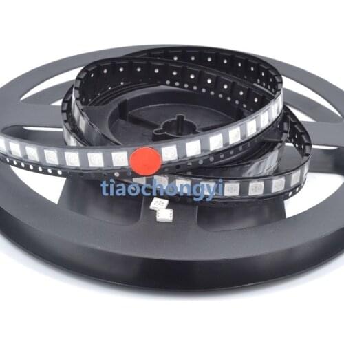 100pcs 5050 SMD Red 620NM PLCC-6 3-CHIPS Ultra Bright LED light-emitting diodes