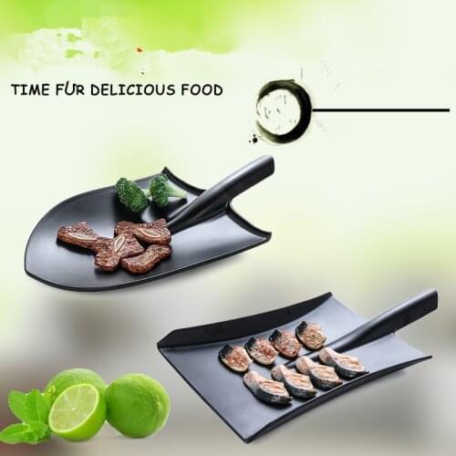 Tableware Plate Design European Style Frosted Imitation Porcelain shovels Tableware Plate Dish Platter Bowl Cutter Dinnerware