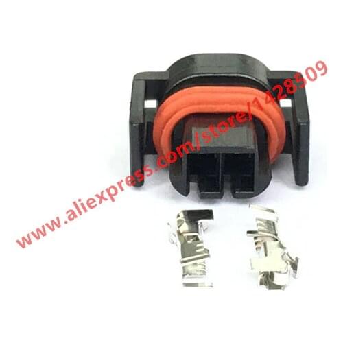 5 Sets 2 Pin Waterproof Automotive Injector Plug Air Temperature Sensor Connector 12162215