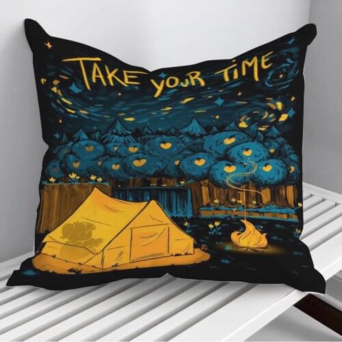 Animal Crossing Take time Throw Pillows Cushion Cover On Sofa Home Decor 45*45cm 40*40cm Gift Pillowcase Cojines Dropshipping