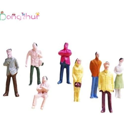 100pcs Random Painted Model People Building Layout Train People Passenger Figure Street Model Painted Mini Mix Park 1:150 S Q9V4