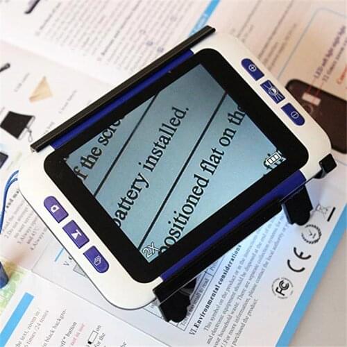 2X-32X Digital Loupe Low Vision 3.5" Color LCD Pocket Led Handheld Magnifier Lighted Reading Magnifier for Reading