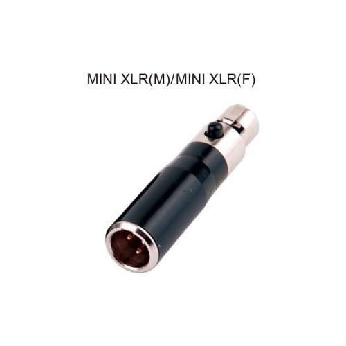 50pcs/lot KL Mini Xlr Female to Mini xlr Male Audio Adapter