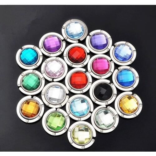 600 pcs/lot FEDEX Free shipping Bag hook Folding Bag Purse Hook NO Mirror Crystal bag Hanger Holder handbag hot sale