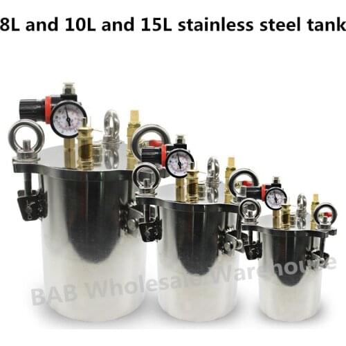 8L and 10L and 15L stainless steel carbon steel glue pressure tank, distributor tank,Auto Fluid dispensing bucket