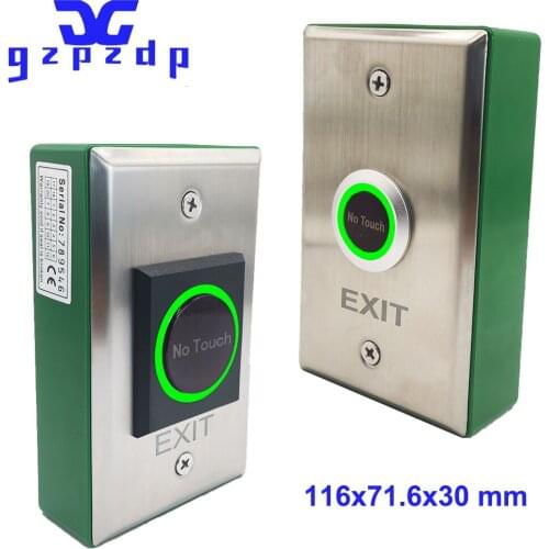 DC12V 24V Surface Install Contactless Access Control Door Lock Release Switch Infrared No Touch Exit Button