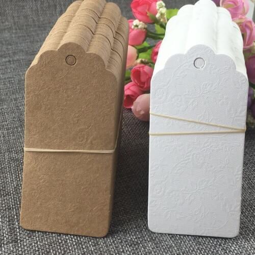 Free shipping 200 pcs blank kraft paper tag 9.5x4.5 cm baking price tag/jewelry price tag/gift packing tag/wedding decoration