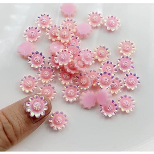 Diy12MM backpack | jewelry material to decorate hair, button popular mix lovely AB flowers Rhinestones for nails 40pcs