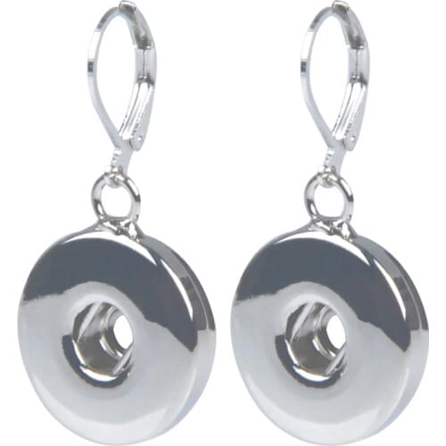 European Fashion Interchangeable 18mm Snap Button Earrings Fit DIY Snap Earring Jewelry