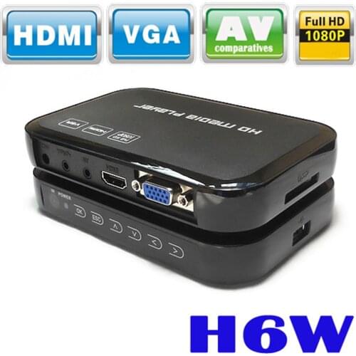 Full HD 1080P Media Player Center Multi Media Video Player HD SD SDHC MMC Cards USB Remote Control EU/US/UK/AU Plug