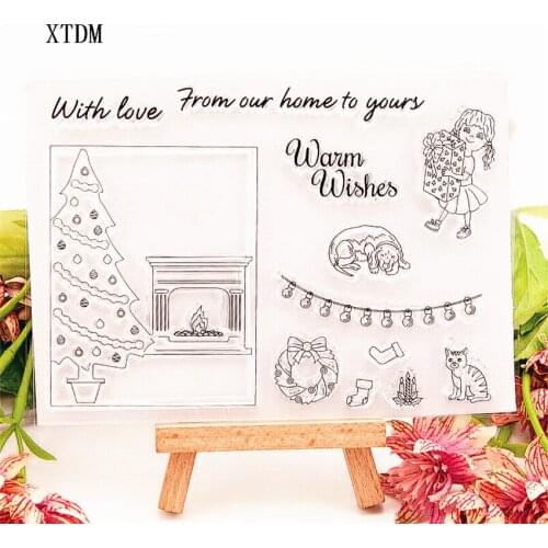 Hot selling Easter tree transparent clear stamp / silicone seal roller stamp DIY scrapbook album / card production