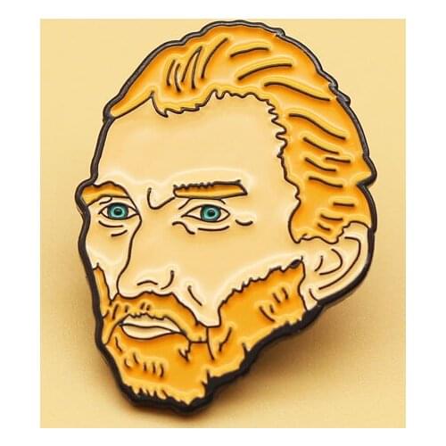Artist Vincent van Gogh brooch and enamel pins Men and women fashion jewelry gifts anime movie novel lapel badges