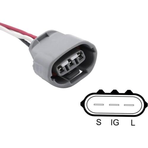 KKMOON Alternator Plug Connector Car accessories Fit for Toyota Jeep Honda Lexus Suzuki pigtail Lead 3-Wire Regulator Harness
