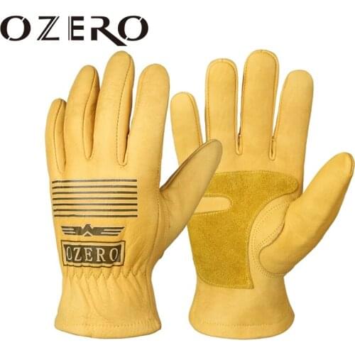 OZREO Gloves Motorcycle Motorbike Leather Full Finger Gloves Protective Gear Moto Motocross Glove Enduro Guantes Motocicleta