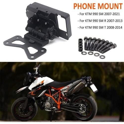 Motorcycle GPS Mount Navigaton Plate Bracket Wireless Charging Front Phone Stand Holder Compatible For 990 SM T R 990 Adventure