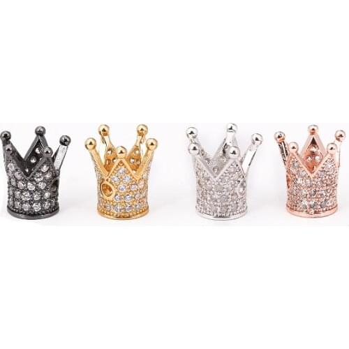 KANGKANG 2018 Hot Selling pave CZ 4 color Crown Jewelry Accessories de bijoux Smykker