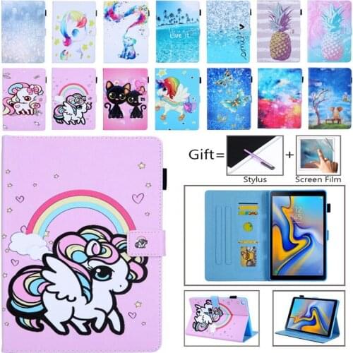 Magnetic Stand Case For Samsung Galaxy Tab A 8.0" inch 2019 S-Pen Painted Cat Cover For Samsung Tab SM-P200 SM-P205 Funda Capa
