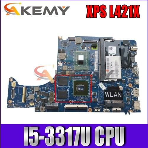 Akemy CN-0671W2 671W2 FOR Dell XPS L421X Laptop Motherboard QLM00 LA-7841P REV:1.0(A00) I5-3317U Mainboard notbook pc