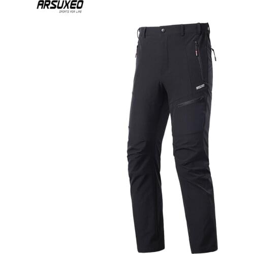 ARSUXEO 2020 Men Outdoor Sports Pants Cycling Bike Bicycle Downhill MTB Climbing Pants Hiking Trousers Reflective Quick Dry D91