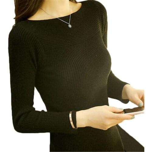 Autumn Winter Women Sweater large Size Women Costumes Casual Women Knitted Sweater Big Size Fenmale Knitted Sweter Pullover D844