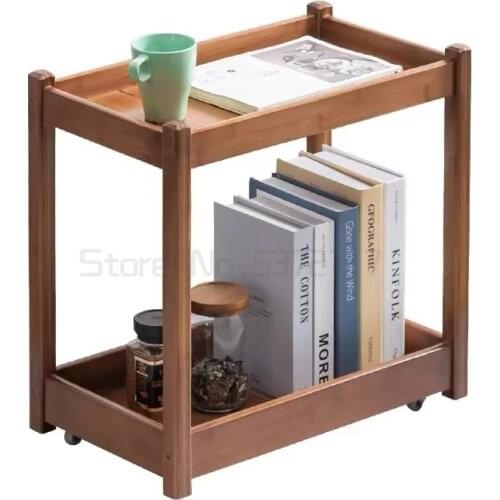 Mobile floor sofa tea water side cart storage rack kitchen bedroom crevice rack