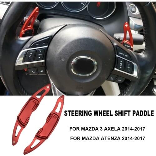 2pcs/lot Aluminum Steering Wheel Shift Paddle For Mazda 3 Axela 2014-2017 For Mazda Atenza 2014-2017 Car Styling Installation