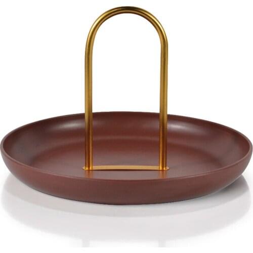 Nordic Portable Plastic Tray Living Room Entrance Key Sundries Desktop Cosmetic Storage Tray Portable Snack Fruit Tray Creative