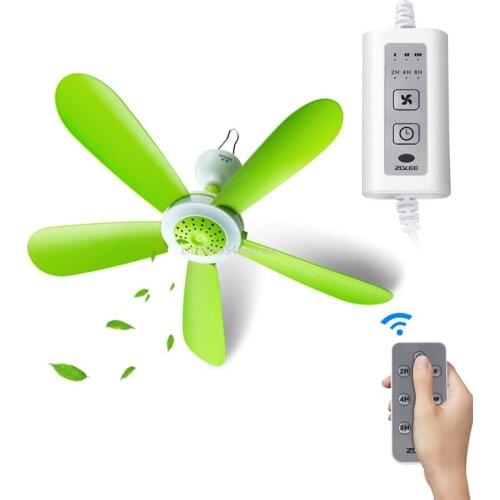 220V 3 Gears Adjustable Speed USB Ceiling Fan Mute Electric Fan Timing Cooling Fan 5.4m Power Cord with Remote Control 5W 420mm
