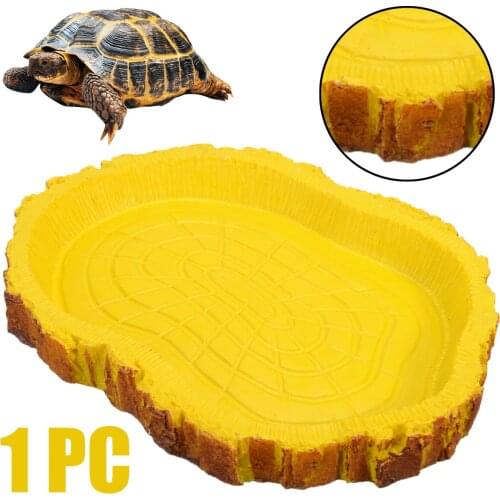 1pc 11.5*8.5*1.2CM Resin Tortoise Bowl Basin Reptiles Feeding Supplies Food Water Drinking Container Feeder Dish