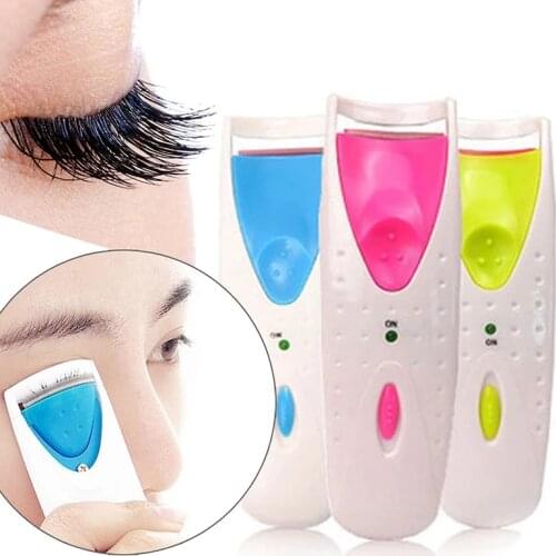 1PC Women Makeup Electric Heated Eyelash Curler Long Lasting Eye Lash Perm Heated Eyelashes Clip Makeup Beauty Automatic Tool