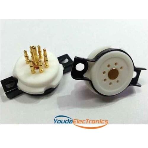 1PC EIZZ 7 pin 7pins Telflon Vacuum Tube Socket for 6X4 6Z4 6AO5 6J1 6K4