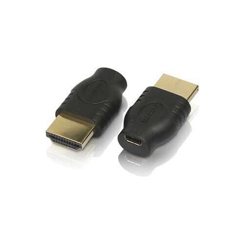 100PCS/LOT Professional HDMI Converter Black Standard HDMI Male Type A To Micro HDMI Type D Female Socket Adapter
