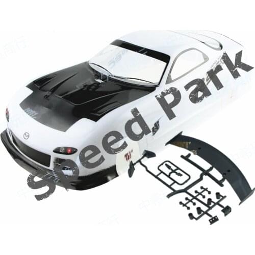 2pcs/lot Mazda RX7 1/10 1:10 PVC painted body 190MM wheelbase shell 1/10 RC hobby racing car for hsp hpi tamiya yokomo mst