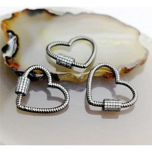20*20mm 10pcs/lot Heart shape cz clasp charm ,fashion cubic zircon micro pave jewelry,DIY necklace/earrings jewelry component